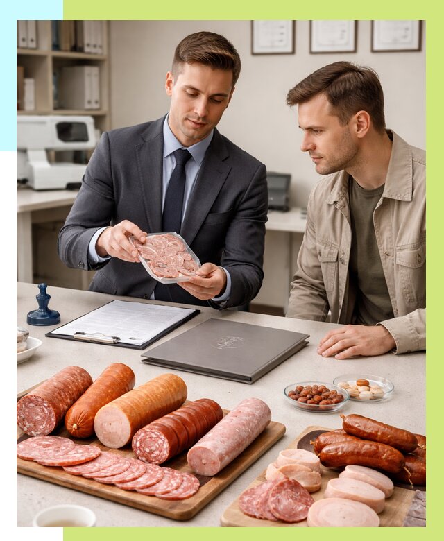 Сертификация колбасных изделий в Невинномысске от 7672 р. | Алешин-Нвн